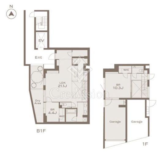THE GRANDUO KAMIMEGURO　101号室　間取り