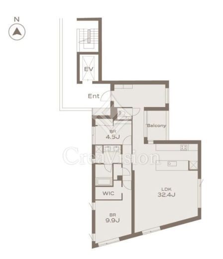 THE GRANDUO KAMIMEGURO　301号室　間取り