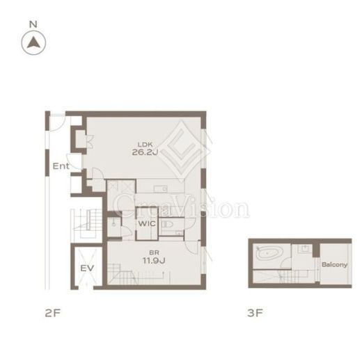 THE GRANDUO KAMIMEGURO　302号室　間取り
