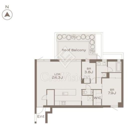 THE GRANDUO KAMIMEGURO　303号室　間取り