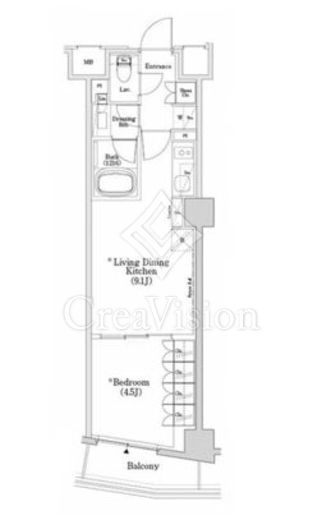 ザ・パークハビオSOHO市谷左内町　102号室　間取り