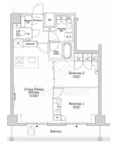 ザ・パークハビオSOHO市谷左内町　501号室　間取り