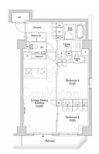 ザ・パークハビオSOHO市谷左内町　603号室　間取り