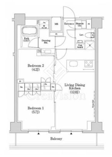 ザ・パークハビオSOHO市谷左内町　604号室　間取り