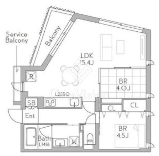 グランデュオ千歳船橋7 (GranDuo Chitosehunabashi7)　205号室　間取り