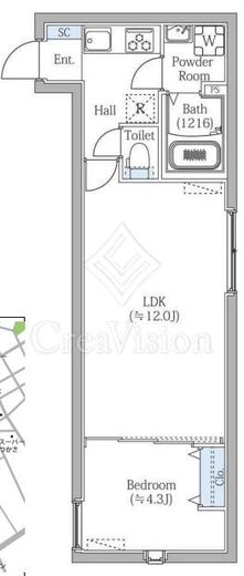エスジーコート学芸大学　201号室　間取り