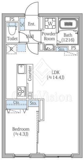 エスジーコート学芸大学　402号室　間取り