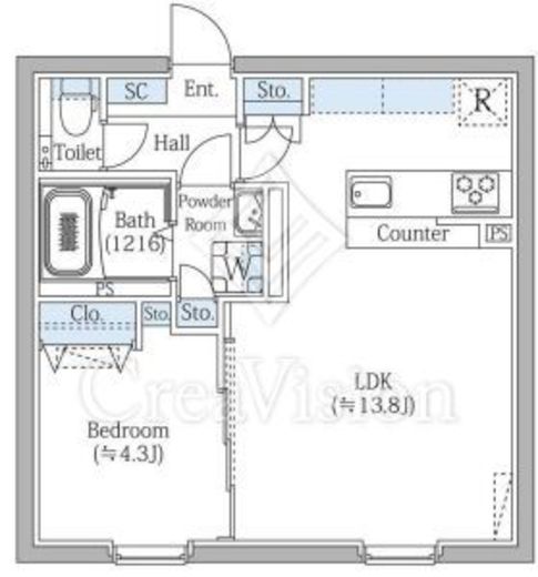 エスジーコート学芸大学　403号室　間取り