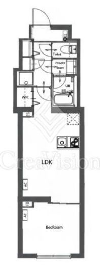 CREATIF東日暮里 (クレアティフ東日暮里)　102号室　間取り