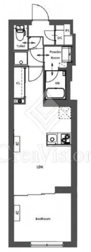 CREATIF東日暮里 (クレアティフ東日暮里)　103号室　間取り