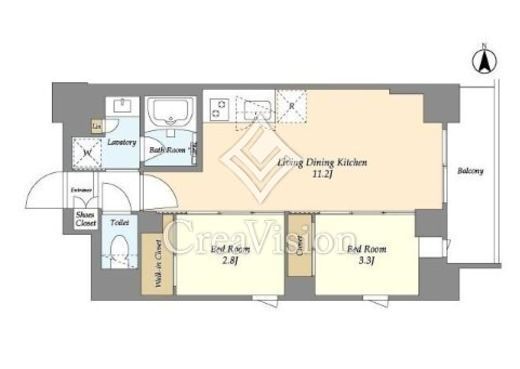 スタイリオフィット武蔵小杉Ⅱ　401号室　間取り