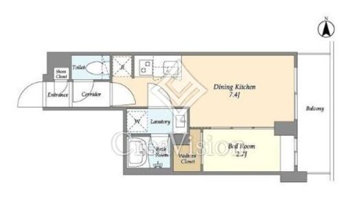 スタイリオフィット武蔵小杉Ⅱ　402号室　間取り