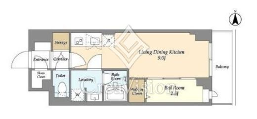 スタイリオフィット武蔵小杉Ⅱ　403号室　間取り