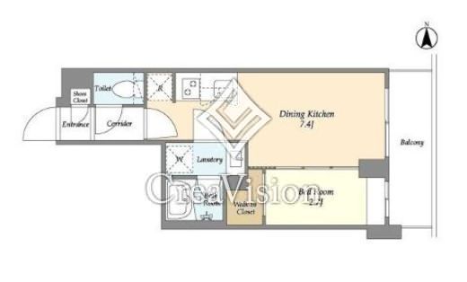 スタイリオフィット武蔵小杉Ⅱ　802号室　間取り