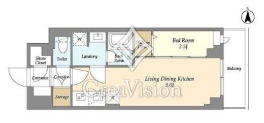 スタイリオフィット武蔵小杉Ⅱ　804号室　間取り