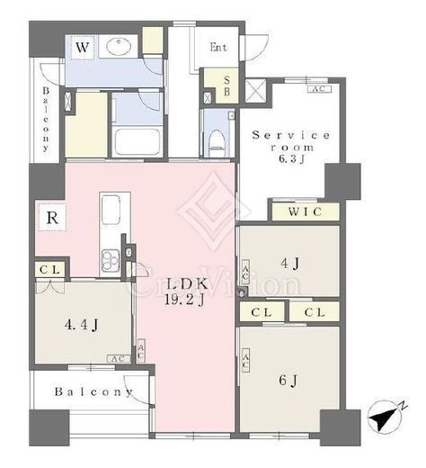 シェフルール横濱鶴見　511号室　間取り