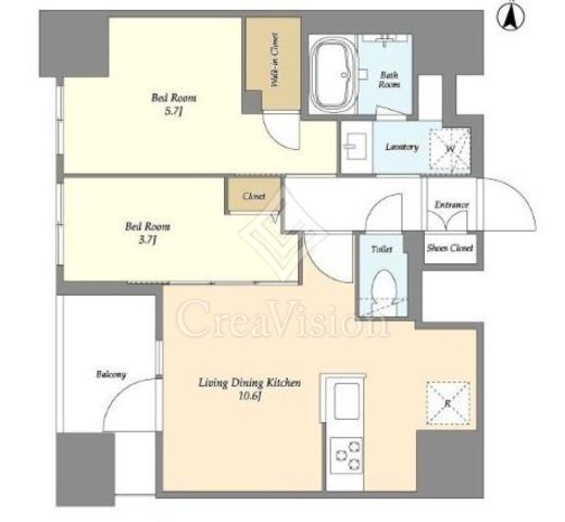 ドゥーエ両国Ⅳ　302号室　間取り