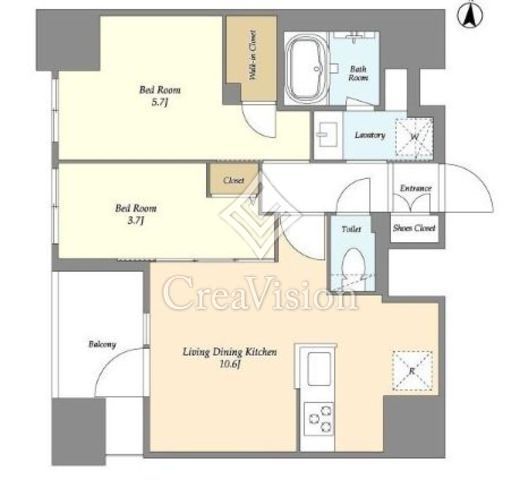 ドゥーエ両国Ⅳ　402号室　間取り