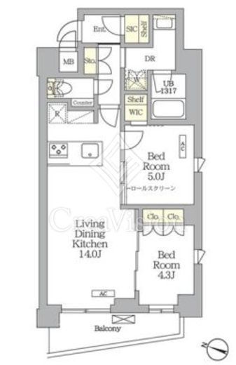 AIFLAT明大前　301号室　間取り
