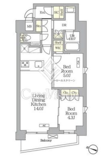 AIFLAT明大前　501号室　間取り