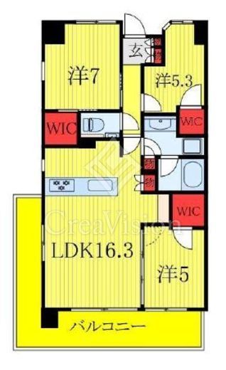 アトラス北赤羽　704号室　間取り