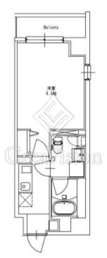 JU RUY Ichigaya Daimachi　602号室　間取り