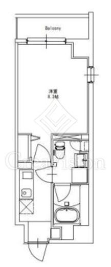 JU RUY Ichigaya Daimachi　802号室　間取り