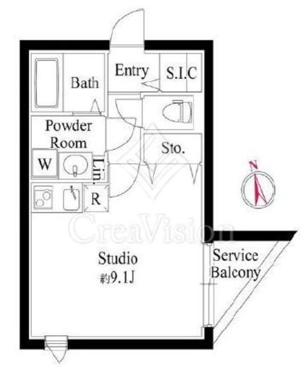 ザ・シティレジデンス新宿　401号室　間取り