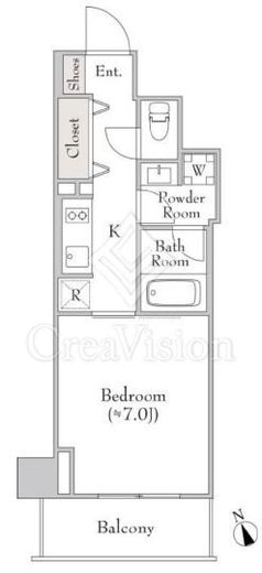 ルミーク門前仲町　403号室　間取り