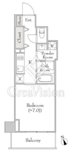 ルミーク門前仲町　703号室　間取り