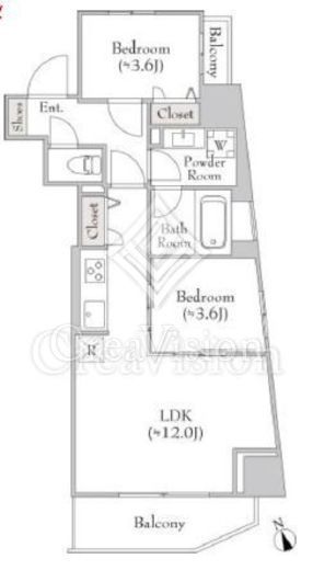 ルミーク門前仲町　504号室　間取り