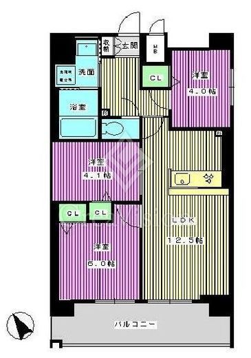 プレシャス川崎ブリシアコート　1002号室　間取り