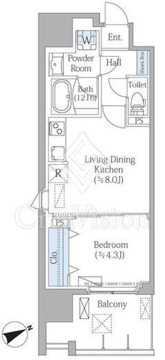 PRIME SQUAREIII　201号室　間取り
