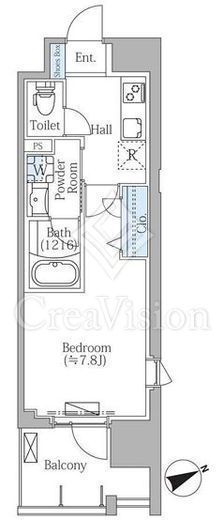 PRIME SQUAREIII　404号室　間取り