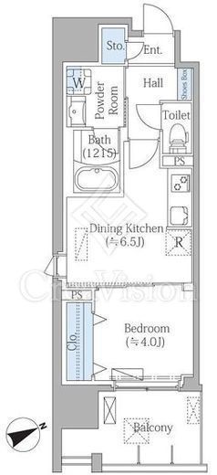 PRIME SQUAREIII　501号室　間取り