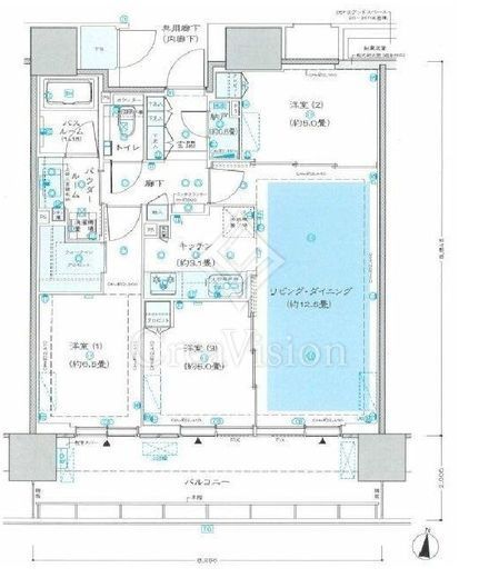 シティタワー綾瀬　1206号室　間取り
