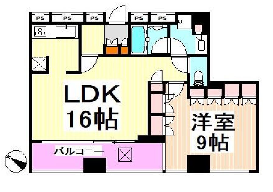 シティタワー新宿新都心　2102号室　間取り