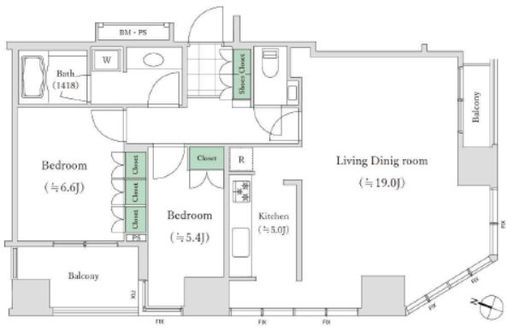 シティタワー新宿新都心　2802号室　間取り