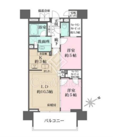 ザ・パークハウス東中野プレイス　702号室　間取り