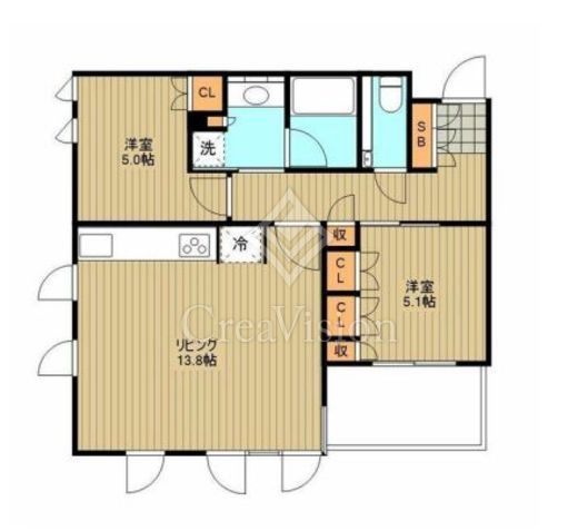 イニシア祖師ヶ谷大蔵　206号室　間取り