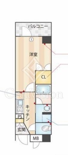 ES-Grande門前仲町　302号室　間取り