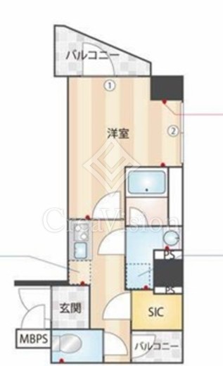 ES-Grande門前仲町　304号室　間取り
