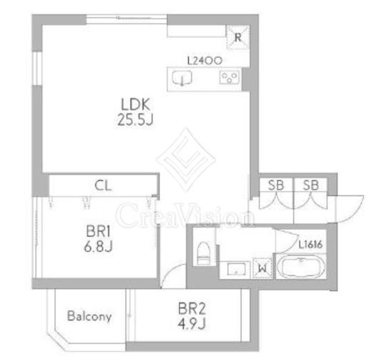 グランデュオ中野7 (GranDuo Nakano7)　201号室　間取り