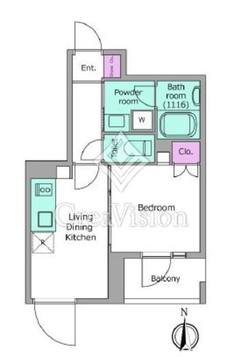 リヴ アン フルール　102号室　間取り