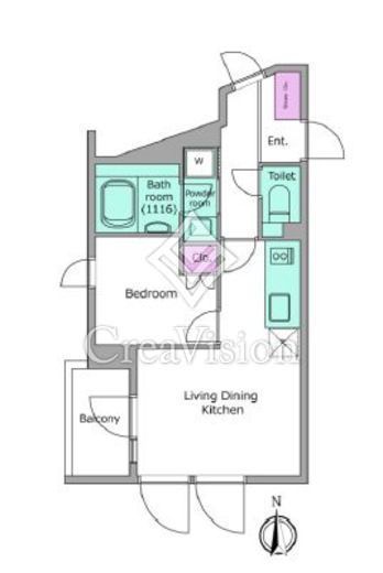 リヴ アン フルール　201号室　間取り
