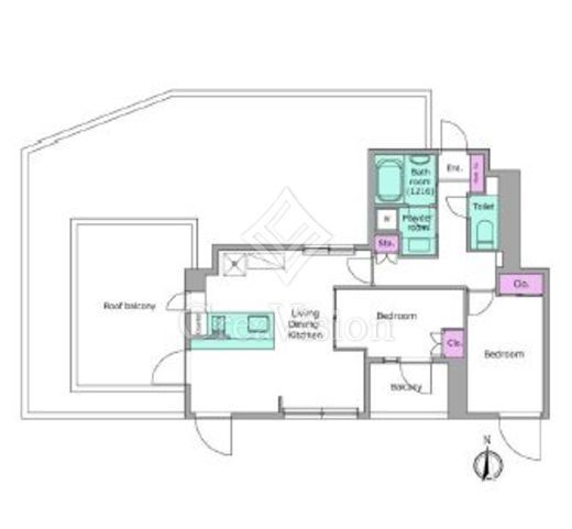 リヴ アン フルール　401号室　間取り
