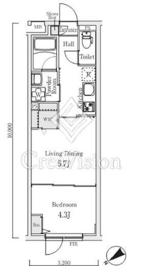 S.E.S　105号室　間取り