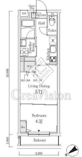 S.E.S　203号室　間取り