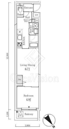 S.E.S　301号室　間取り