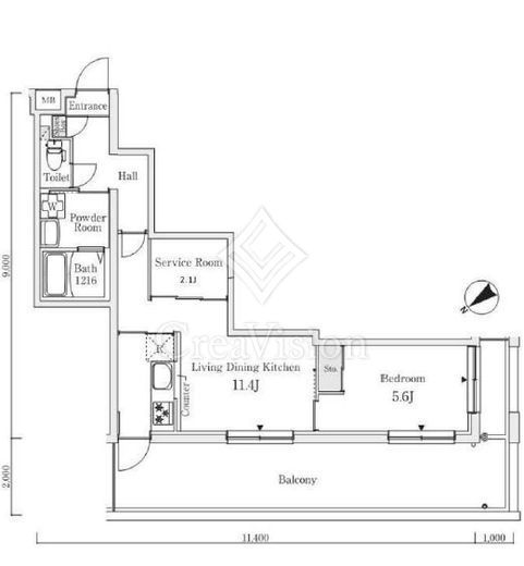 S.E.S　404号室　間取り